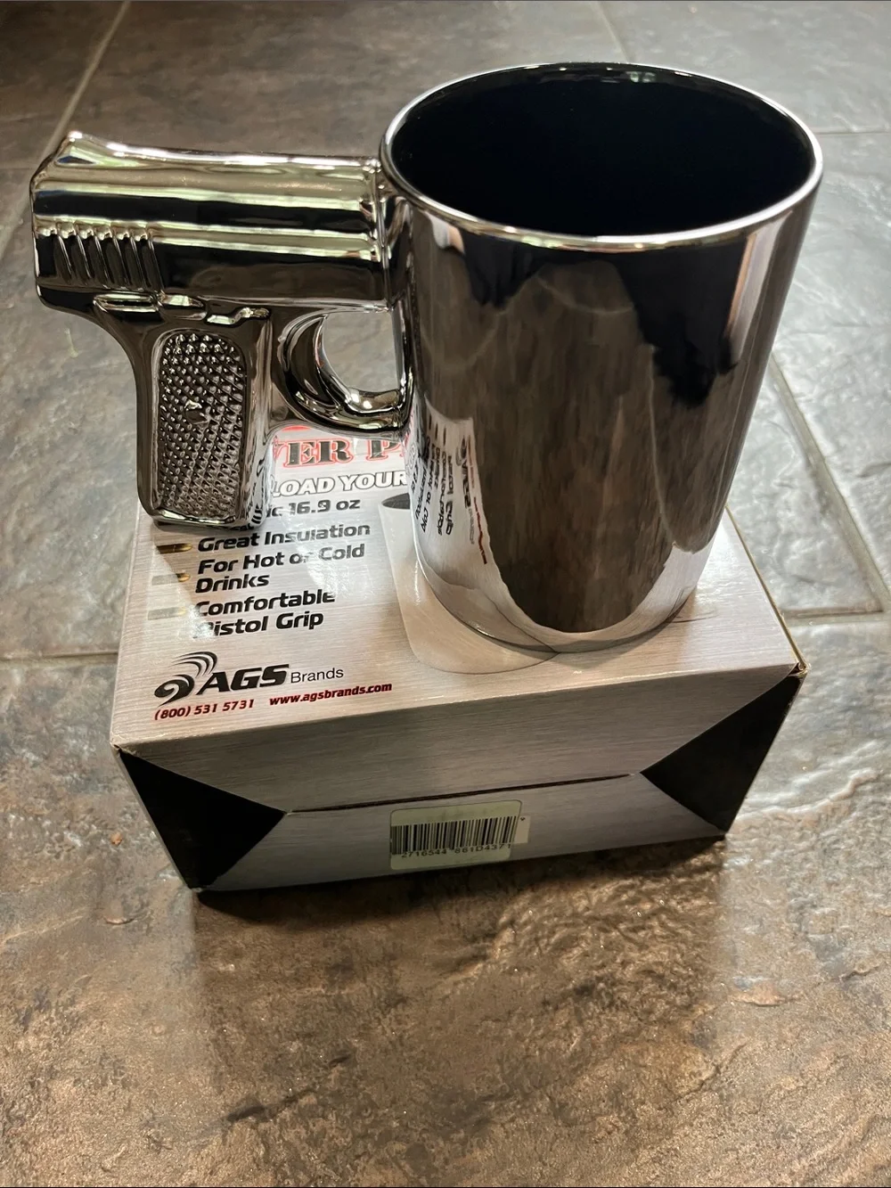 AGS Silver Pistol Mug - Silver